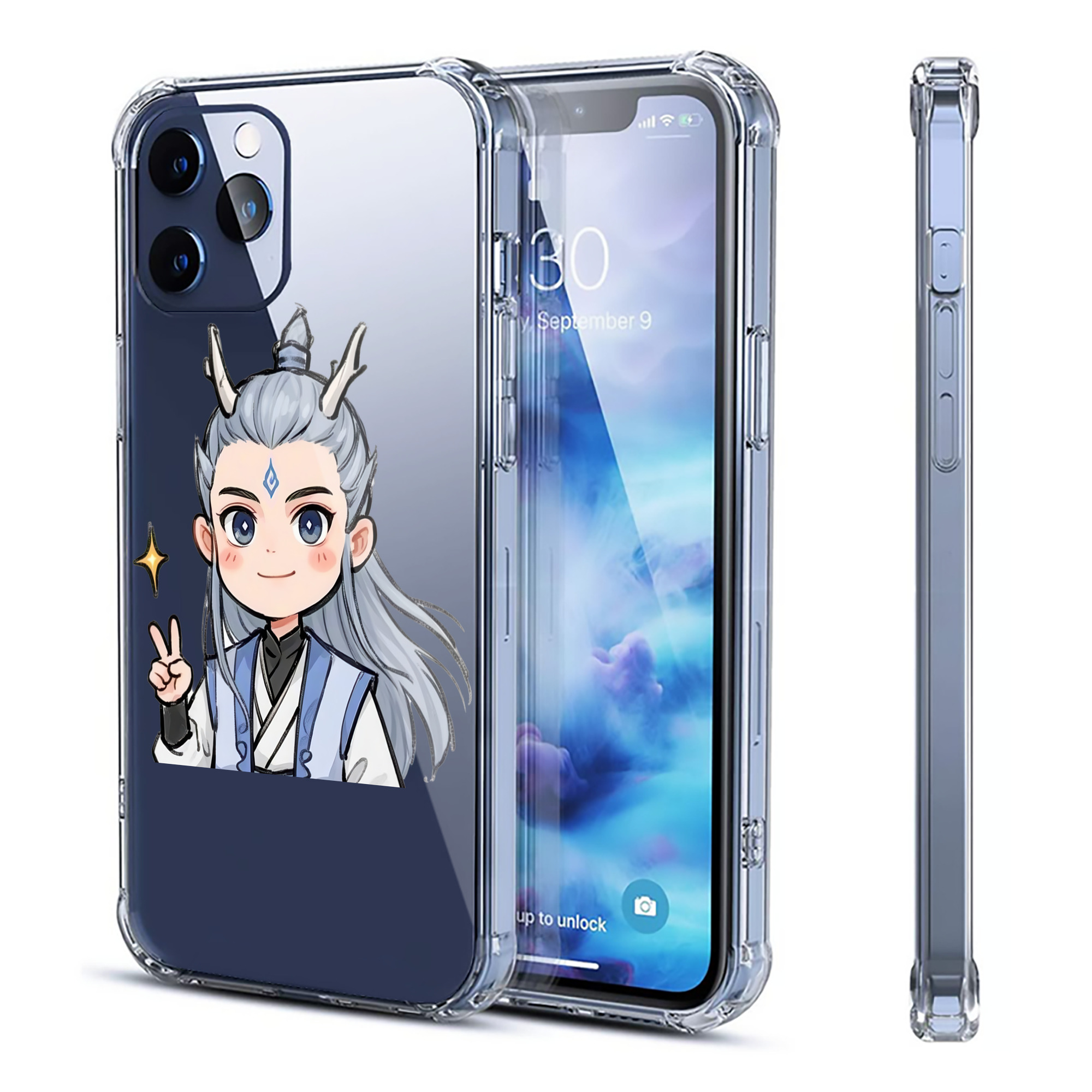 （画像用） Ne Zha 2 ナタ 魔童の大暴れ 【iPhone 12シリーズ対応】透明スマホケース（クリアソフトケース）